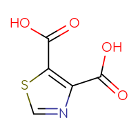 Chemical structure of 1,3-thiazole-4,5-dicarboxylic acid - CSSB00102660290