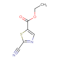Chemical structure of ethyl 2-cyano-1,3-thiazole-5-carboxylate - CSSB00009885992