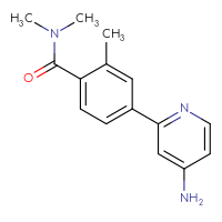 Chemical structure of 4-(4-aminopyridin-2-yl)-N,N,2-trimethylbenzamide - CSSB06718840390