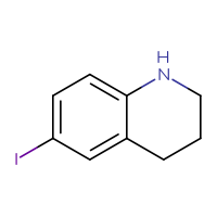 Chemical structure of 6-iodo-1,2,3,4-tetrahydroquinoline - CSSB00011249324