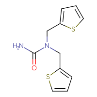 Chemical structure of 1,1-bis[(thiophen-2-yl)methyl]urea - CSSB00067575568