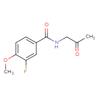 Chemical structure of 3-fluoro-4-methoxy-N-(2-oxopropyl)benzamide - CSSB00012190819