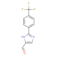 Chemical structure of 2-[4-(trifluoromethyl)phenyl]-1H-imidazole-5-carbaldehyde - CSSB00126063300