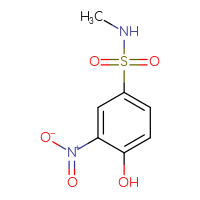Chemical structure of 4-hydroxy-N-methyl-3-nitrobenzene-1-sulfonamide - CSSB00000165150