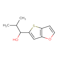 Chemical structure of 2-methyl-1-{thieno[3,2-b]furan-5-yl}propan-1-ol - CSSB21246484952