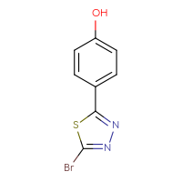 Chemical structure of 4-(5-bromo-1,3,4-thiadiazol-2-yl)phenol - CSSB00011858741
