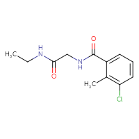 Chemical structure of 2-[(3-chloro-2-methylphenyl)formamido]-N-ethylacetamide - CSSB01998269750