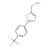 Chemical structure of 1-{2-[4-(trifluoromethyl)phenyl]-1,3-thiazol-5-yl}methanamine - CSSB00000765860