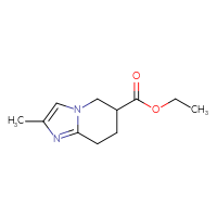 Chemical structure of ethyl 2-methyl-5H,6H,7H,8H-imidazo[1,2-a]pyridine-6-carboxylate - CSSB00051447628