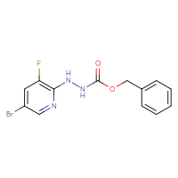 Chemical structure of N'-(5-bromo-3-fluoropyridin-2-yl)(benzyloxy)carbohydrazide - CSSB21332335852