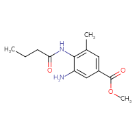 Chemical structure of methyl 3-amino-4-butanamido-5-methylbenzoate - CSSB00020625960