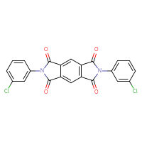 Chemical structure of 2,6-bis(3-chlorophenyl)-1H,2H,3H,5H,6H,7H-pyrrolo[3,4-f]isoindole-1,3,5,7-tetrone - CSSB00160286980