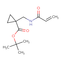 Chemical structure of tert-butyl 1-[(prop-2-enamido)methyl]cyclopropane-1-carboxylate - CSSB01673749727