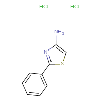 Chemical structure of 2-phenyl-1,3-thiazol-4-amine dihydrochloride - CSSB00025774332