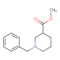 Chemical structure of methyl 1-benzylpiperidine-3-carboxylate - CSSB00000759498
