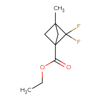 Chemical structure of ethyl 2,2-difluoro-3-methylbicyclo[1.1.1]pentane-1-carboxylate - CSSB06737884173
