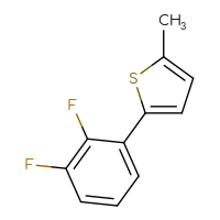 Chemical structure of 2-(2,3-difluorophenyl)-5-methylthiophene - CSSB00010151920