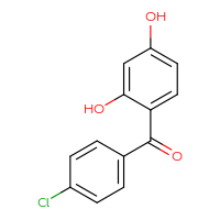 Chemical structure of 4-(4-chlorobenzoyl)benzene-1,3-diol - CSSB00025752313