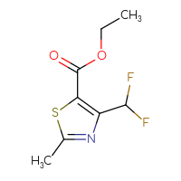 Chemical structure of ethyl 4-(difluoromethyl)-2-methyl-1,3-thiazole-5-carboxylate - CSSB00011008613