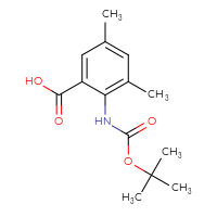 Chemical structure of 2-{[(tert-butoxy)carbonyl]amino}-3,5-dimethylbenzoic acid - CSSB00011356452