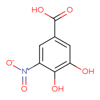 Chemical structure of 3,4-dihydroxy-5-nitrobenzoic acid - CSSB00009843786