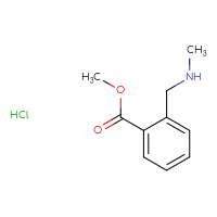 Chemical structure of methyl 2-[(methylamino)methyl]benzoate hydrochloride - CSSB00000756806