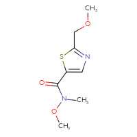 Chemical structure of N-methoxy-2-(methoxymethyl)-N-methyl-1,3-thiazole-5-carboxamide - CSSB01991417806