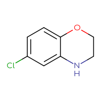 Chemical structure of 6-chloro-3,4-dihydro-2H-1,4-benzoxazine - CSSB00000763396