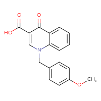 Chemical structure of 1-[(4-methoxyphenyl)methyl]-4-oxo-1,4-dihydroquinoline-3-carboxylic acid - CSSB00016995308