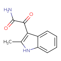 Chemical structure of 2-(2-methyl-1H-indol-3-yl)-2-oxoacetamide - CSSB00000014832