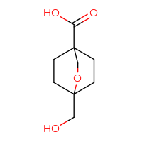 Chemical structure of 1-(hydroxymethyl)-2-oxabicyclo[2.2.2]octane-4-carboxylic acid - CSSB06744595450
