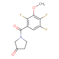 Chemical structure of 1-(2,4,5-trifluoro-3-methoxybenzoyl)pyrrolidin-3-one - CSSB03473084717