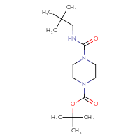 Chemical structure of tert-butyl 4-[(2,2-dimethylpropyl)carbamoyl]piperazine-1-carboxylate - CSSB00054437167