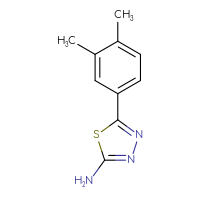 Chemical structure of 5-(3,4-dimethylphenyl)-1,3,4-thiadiazol-2-amine - CSSB00011230191