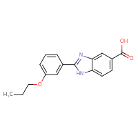 Chemical structure of 2-(3-propoxyphenyl)-1H-1,3-benzodiazole-5-carboxylic acid - CSSB00160823503