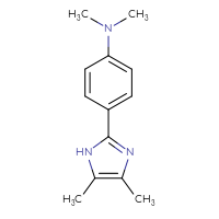 Chemical structure of 4-(4,5-dimethyl-1H-imidazol-2-yl)-N,N-dimethylaniline - CSSB00010496762