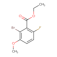 Chemical structure of ethyl 2-bromo-6-fluoro-3-methoxybenzoate - CSSB00052492112