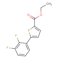 Chemical structure of ethyl 5-(2,3-difluorophenyl)thiophene-2-carboxylate - CSSB00161187858