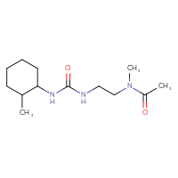 Chemical structure of N-methyl-N-(2-{[(2-methylcyclohexyl)carbamoyl]amino}ethyl)acetamide - CSSB20993231372