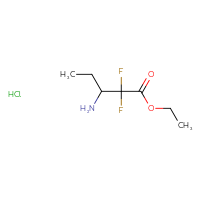 Chemical structure of ethyl 3-amino-2,2-difluoropentanoate hydrochloride - CSSB07254826911
