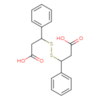 Chemical structure of 3-[(2-carboxy-1-phenylethyl)disulfanyl]-3-phenylpropanoic acid - CSSB03549787092