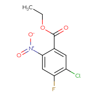 Chemical structure of ethyl 5-chloro-4-fluoro-2-nitrobenzoate - CSSB00035854743
