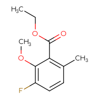 Chemical structure of ethyl 3-fluoro-2-methoxy-6-methylbenzoate - CSSB00041477295