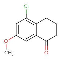 Chemical structure of 5-chloro-7-methoxy-1,2,3,4-tetrahydronaphthalen-1-one - CSSB00011742488