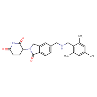Chemical structure of 3-[1-oxo-5-({[(2,4,6-trimethylphenyl)methyl]amino}methyl)-2,3-dihydro-1H-isoindol-2-yl]piperidine-2,6-dione - CSSB06700996321