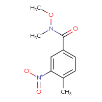 Chemical structure of N-methoxy-N,4-dimethyl-3-nitrobenzamide - CSSB00000257976