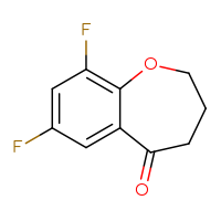 Chemical structure of 7,9-difluoro-2,3,4,5-tetrahydro-1-benzoxepin-5-one - CSSB00000688736