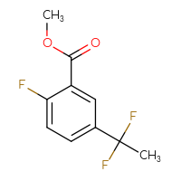 Chemical structure of methyl 5-(1,1-difluoroethyl)-2-fluorobenzoate - CSSB08314243897