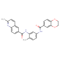 Chemical structure of N-[5-(2,3-dihydro-1,4-benzodioxine-6-amido)-2-methylphenyl]-2-methylquinoline-6-carboxamide - CSSB06623407183