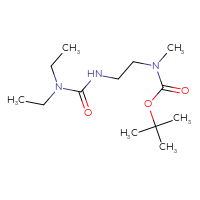 Chemical structure of tert-butyl N-{2-[(diethylcarbamoyl)amino]ethyl}-N-methylcarbamate - CSSB00026665082